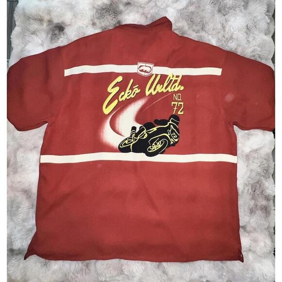 RARE - Marc Ecko - Ecko Unltd - Embroidered Bowling / Motorcycle Shirt - XL - Picture 1 of 9